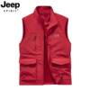 JEEPSPIRIT stand collar waterproof vest for middle-aged and elderly people