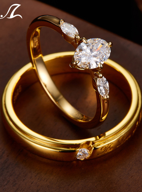 培育钻石戒指个性设计高级感男戒