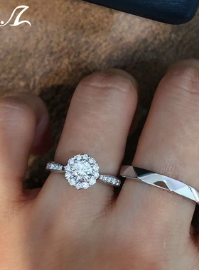 50分培育钻石戒指求婚结婚戒指