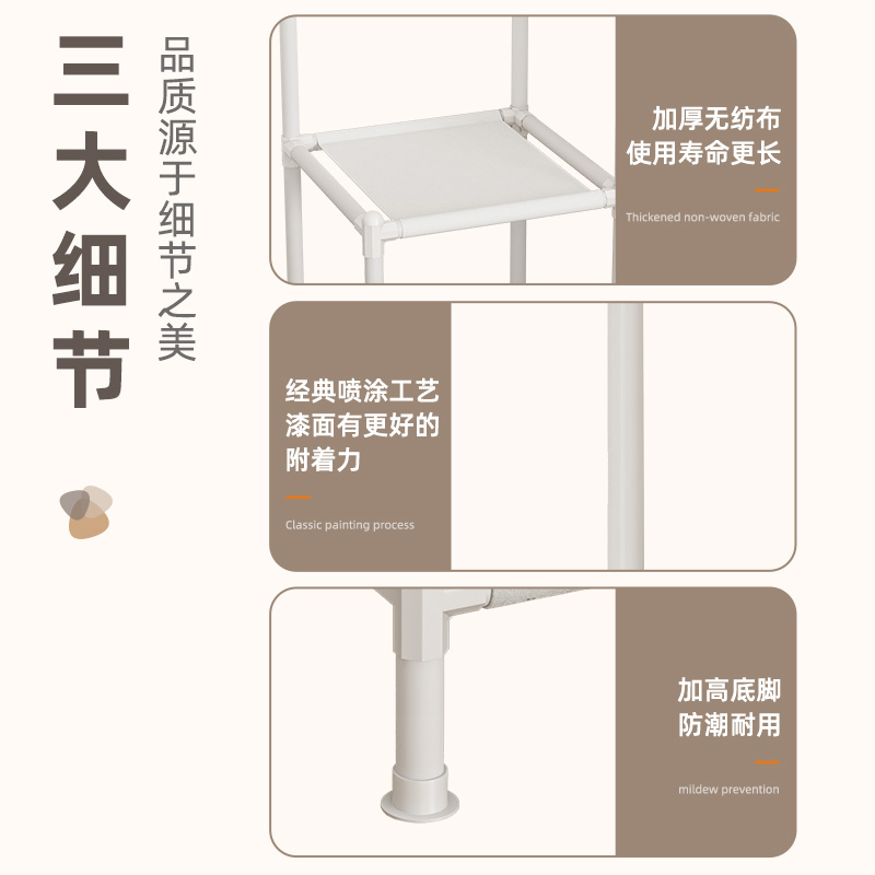 挂衣架落地卧室网红转角衣帽架门后家用室内置物架子阳台晾晒衣架 - 图0