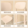 Household thickened plastic dining chair cream style integrated stool