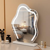 Net Red Cloud Doodle Cosmetic Mirror Desktop Led Light Desktop Swivel Profiled Dresser With Tonic Light Beauty Mirror Ins Wind