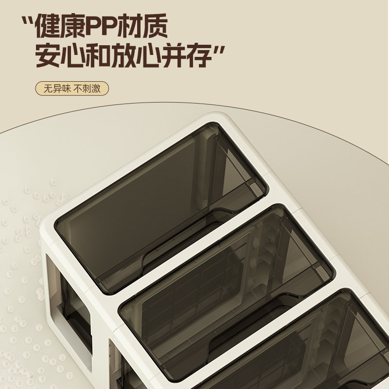 抽屉式收纳柜家用零食置物架落地女生卧室卫生间化妆品收纳小推车