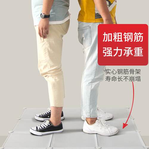 简易鞋柜家用门口室内好看大容量多层鞋架子防尘收纳神器出租屋用 - 图0