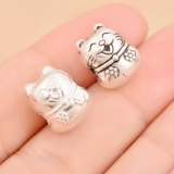 Аксессуары, браслет из красной нити ручной работы, бусины, аксессуар, серебро 925 пробы, в цветочек, на удачу