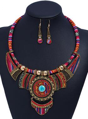 African necklace个性波西米亚手工定制非洲风情复古饰品项链女