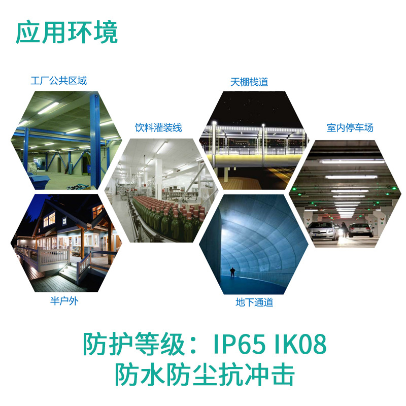 飞利浦三防灯LED防尘防水支架灯 TCW060/118/218/136/236/128/228-图3