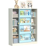 Книжная полка, простой книжный шкаф из натурального дерева для школьников, многослойная система хранения