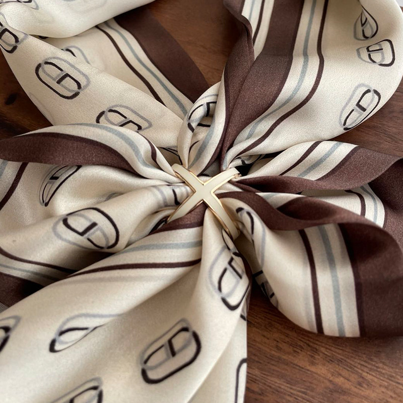 不氧化！高定版本打结丝巾扣女高档精致小方巾打结扣x型围巾扣环,淘宝优惠券,粉丝福利购,淘宝优惠卷