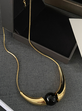 XMR黑玛瑙欧美风设计感项链