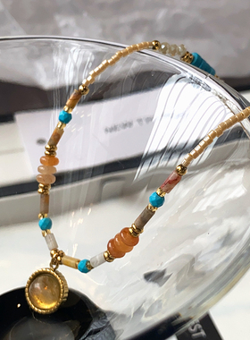 XMR新中式敦煌天然石项链