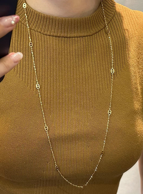 XMR钛钢猪鼻子长款毛衣链