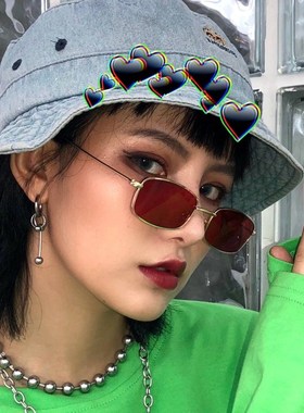 墨镜韩版小框方形蹦迪太阳镜