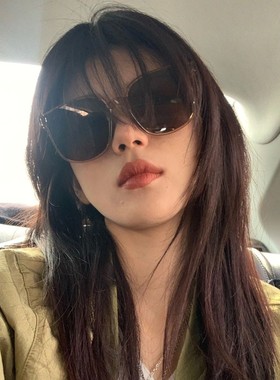 透明茶色可折叠防晒墨镜女