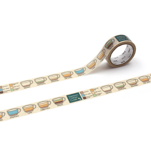 日本正版mt小花咖啡狗狗拉条胶带分装手帐素材韩系盐系基础款 - 图1