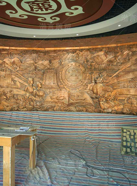 背景墙曲阳渤言雕塑黄铜