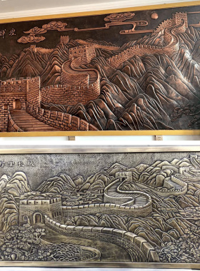 万里长城浮雕主题背景墙