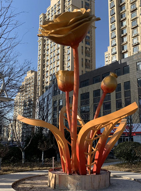 渤言雕塑不锈钢公园园林金属抽象