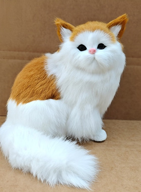 手工仿真波斯猫兔毛饰品