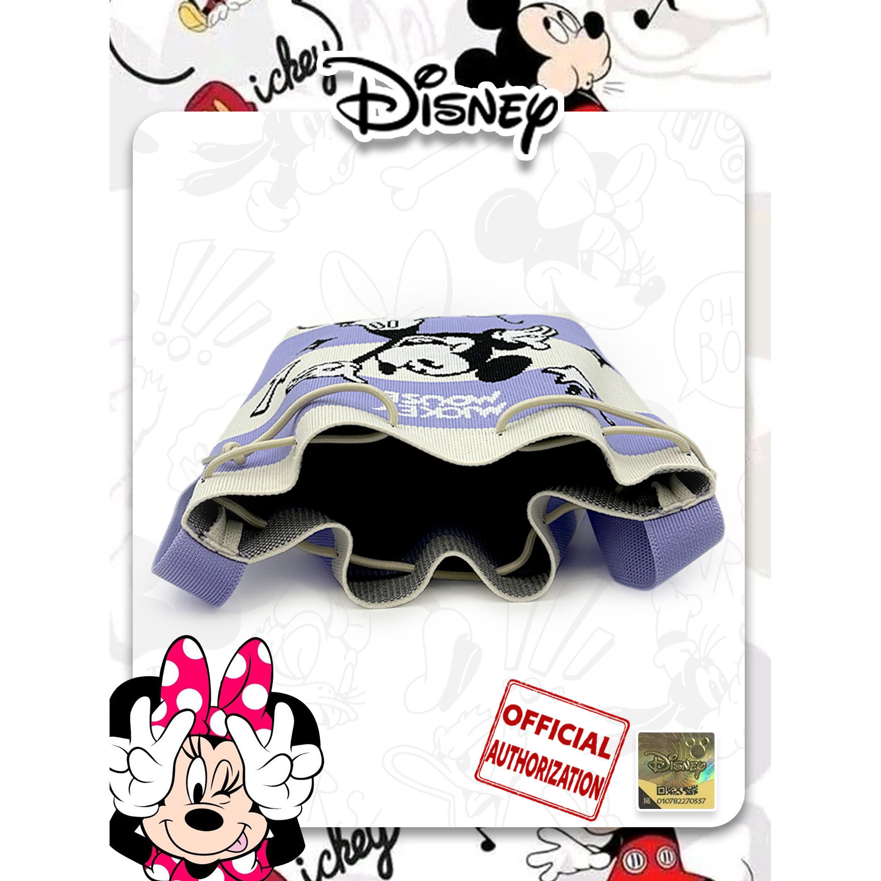 麦斯卡×迪士尼米奇卡通针织水桶包便携斜挎包百搭女抽绳单肩包,淘宝优惠券,粉丝福利购,淘宝优惠卷