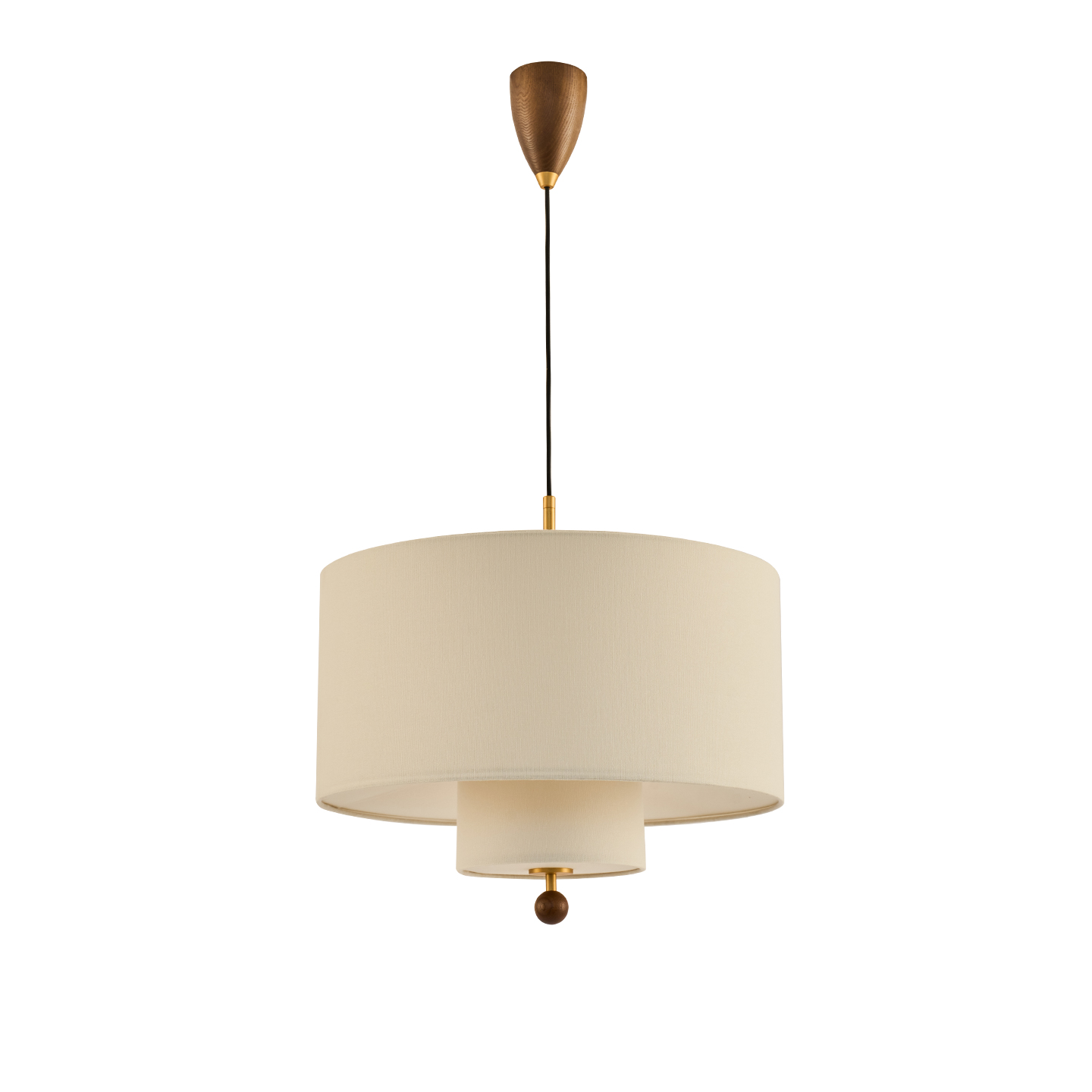 旭呈新款法式中古卧室吊灯主卧餐厅灯主灯复古奶油风日式布艺灯具 - 图3