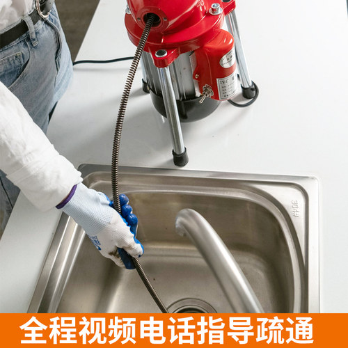 专业通下水道神器管道疏通机电动疏通马桶厕所厨房下水道专用工具 - 图0