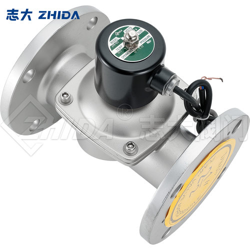 304不锈钢法兰电磁阀常闭水阀气阀4分6分2寸耐腐蚀 DC24V AC220V - 图0