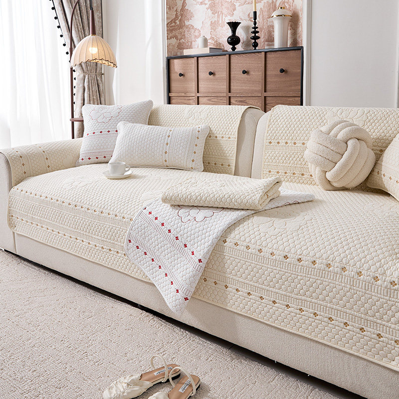 沙发垫纯棉四季布艺简约全棉坐垫现代通用盖布2025防滑沙发套罩巾