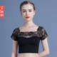 ເສື້ອຍືດສີດຳ Modal lace ເຄິ່ງ