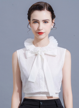 棉质荷叶边宫廷风假领子女