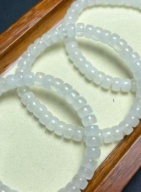 天然白水晶直切单圈手链 约7毫米 diy配饰简约百搭礼物