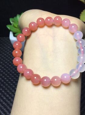 天然盐源玛瑙单圈手链 约8毫米