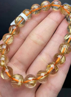 天然 钛晶 单圈手链 约10毫米左右 diy配饰简约百搭礼物