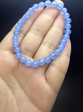 超仙水晶蓝玉髓手链 时尚清新浪漫 显白趁肤色礼物礼品饰品女