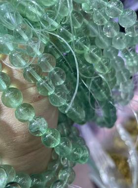 天然绿萤石单圈手链diy配饰简约百搭礼物