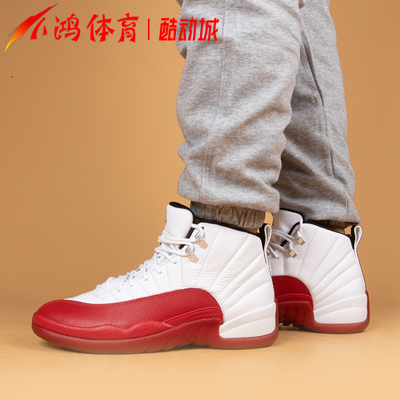 小鸿体育Air Jordan 12 AJ12樱桃白红高帮复古篮球鞋CT8013-116-图2