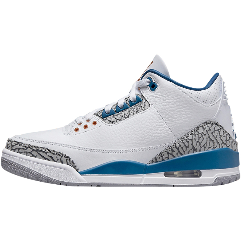小鸿体育Air Jordan 3 AJ3奇才 白蓝 爆裂纹复古篮球鞋CT8532-148 - 图3