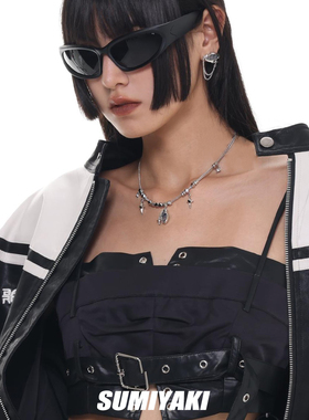 SUMIYAKI酷女孩双层锁骨链