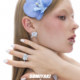Holiday style sweet cool y2k blue phalaenopsis earrings