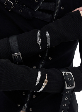 羽毛小众高级感手镯女亚文化手环