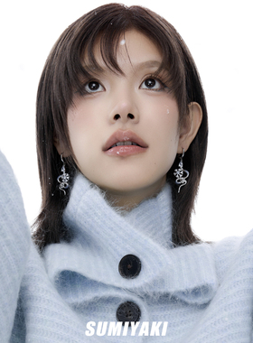 SUMIYAKI冬日初雪灵蛇耳环