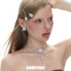 Holiday style sweet cool y2k blue phalaenopsis earrings
