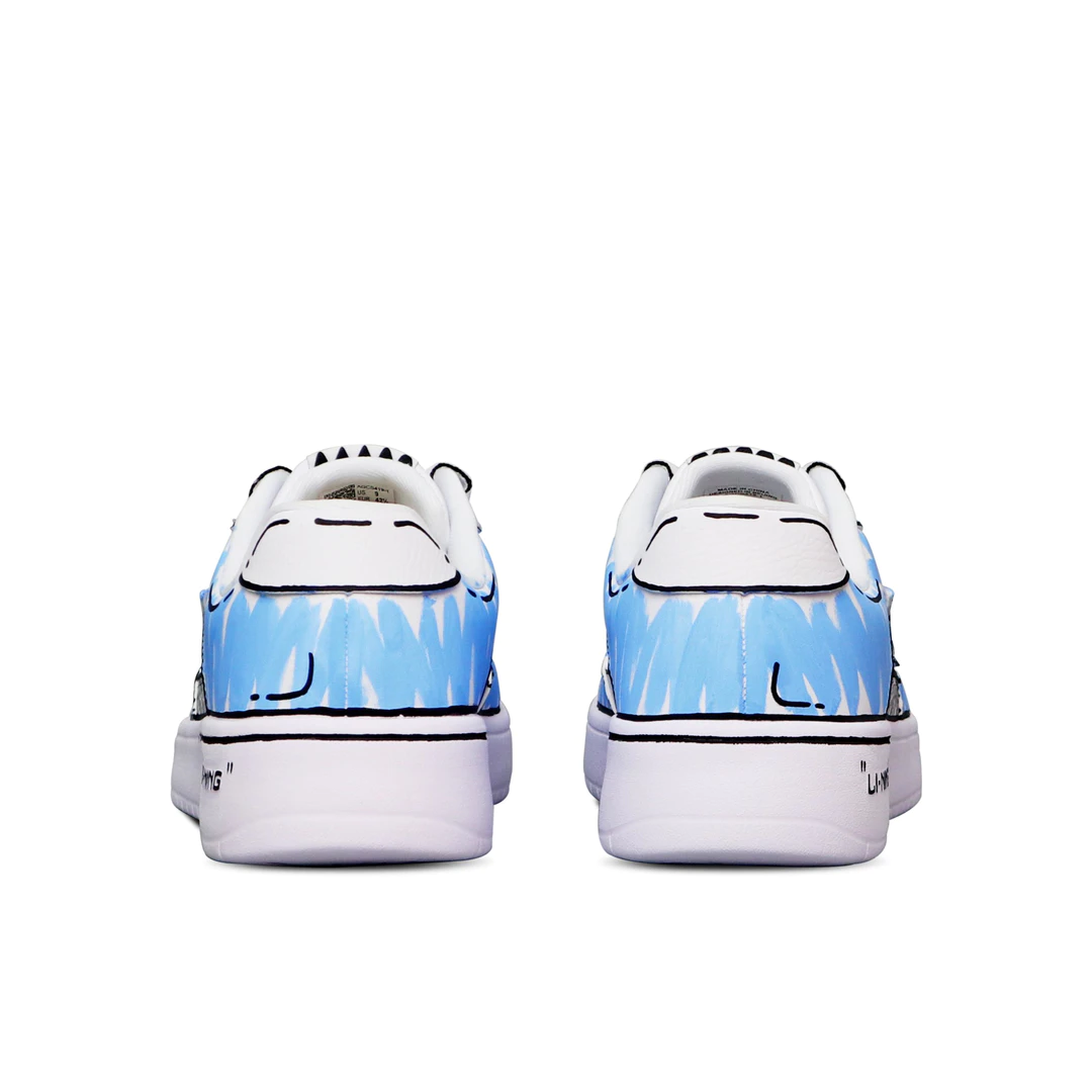 【定制球鞋】李宁 浮舟 板鞋流复古时尚百搭防水 二次元北卡蓝,淘宝优惠券,粉丝福利购,淘宝优惠卷