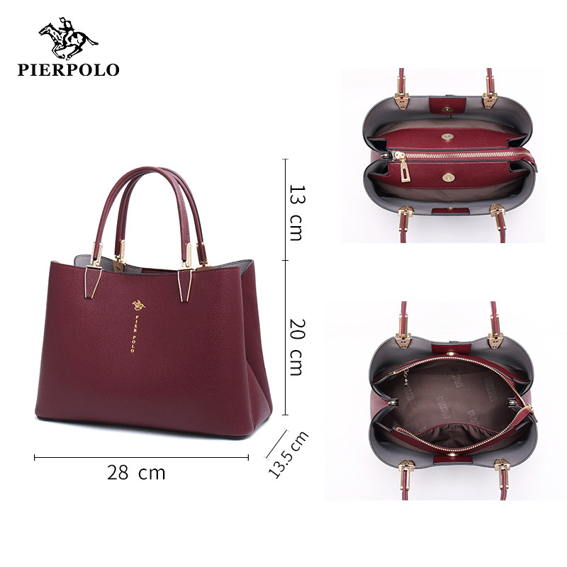 保罗真皮2020新款潮中年妈妈包包 pierpolo女士包袋