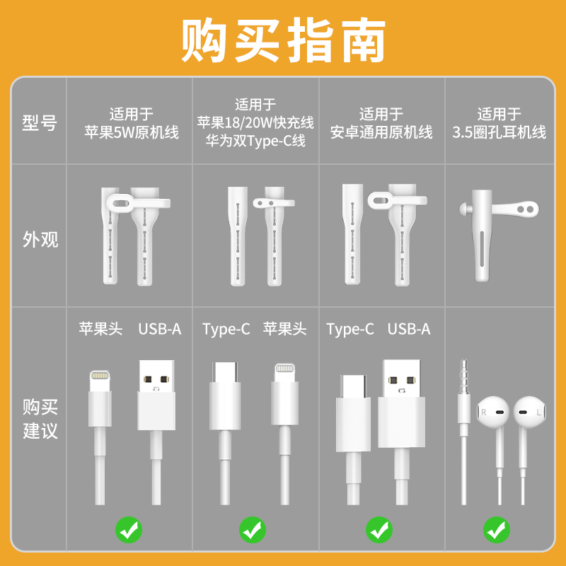 数据线保护套vivox70/x60/s10/s12通用40w手机充电器安卓快充头pro防折断电源线贴纸s9耳机收纳缠绕绳-图3