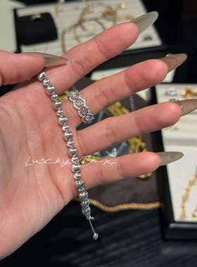 「蕾丝佑」健康光圈温柔蕾丝镂空戒指925银镶嵌玉髓指环轻奢复古