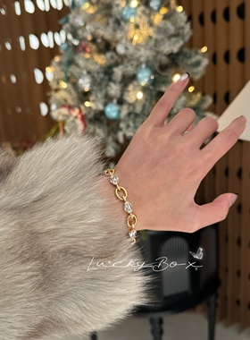 「命运回环」许愿爱情浪漫法式环扣手链S925银镀金高级感小众轻奢