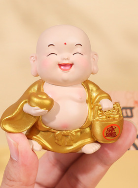 福运弥勒佛摆件禅意佛祖家居装饰办公桌面工位摆件寺庙文创伴手礼