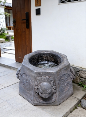 貔貅鱼池造景中式庭院假山流水