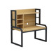 Extended desk on bed in college dormitory